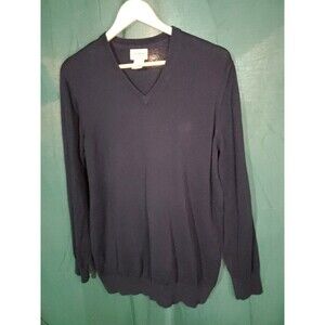 LL Bean XLarge TALL Blue Pullover Long Sleeve Cotton Cashmere Sweater 275552